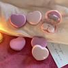 BEDARTIST 4 Packs Heart Shape Contact Lens Cases, Travel Eye Contacts Case Box Holder, Portable Contact Lenses Tweezers Remover Tool Solution Bottle Kit for Daily Outdoor Traveling (Dark Pink) view 2