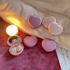BEDARTIST 4 Packs Heart Shape Contact Lens Cases, Travel Eye Contacts Case Box Holder, Portable Contact Lenses Tweezers Remover Tool Solution Bottle Kit for Daily Outdoor Traveling (Dark Pink) view 3