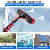 WUDLi Cleaning Brush Window Cleaning Brush Equipment 3.6-12M Cleaner Kit, Water/Hose Fed Pole Cleaner, Shower with Extension Pole, Telescopic Window Washing Equipment,55Cmbrush-12Ft/3.6M, 18FT/5.4M view 4