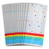 Amscan Vibrant Multicolor Stripe Treat Plastic Bags - 9.5" x 4" (Pack of 16) - Perfect for Birthdays and Special Occasions view 1