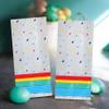 Amscan Vibrant Multicolor Stripe Treat Plastic Bags - 9.5" x 4" (Pack of 16) - Perfect for Birthdays and Special Occasions view 3