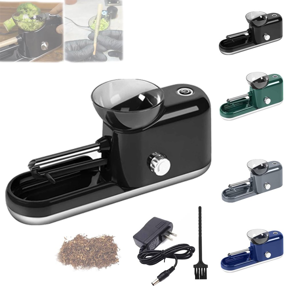 AUWIRUG The Za Machine - Za Rolling Machine, The Electric Za Machine, Electric 6.5mm/8mm Za Rolling Machine, Automatic Portable Herb Grinder (Black)
