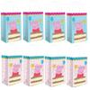 Charming Pink & Blue Peppa Tea Party Printed Kraft Bags - 8" x 5" (Pack of 8) - Perfect for Parties, Gifts & Goodies view 1