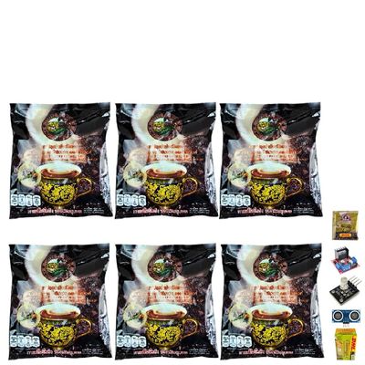 NineLife Basics OTOP 25 Sachets/Pack (500g) Thamsing Instant Coffee Mix 4 in 1 Safflower Original Delicious Aroma Snack Roasted Robusta Set 6 By Beautygoodshop [Get Free For You Beauty Gifts], Large