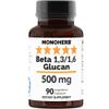 MONOHERB Beta 1,3/1,6 Glucan 500 mg per Capsule - 90 Veg Capsules - 90 Servings view 1
