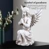 XHTLLO Religious Angel Statue Resin Decorative Outdoor Figurine, Handcrafted Angel Sculpture for Garden Patio Lawn and Backyard Decor, Weather Resistant Idea view 2