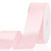 1-1/2 Inch 50 Yards Light Pink Satin Ribbon for Gift Wrapping,Flower Bouquet,Crafts,Balloons,Wedding,Birthday Party,Easter,Mothers Day,Baby Shower Decoration view 1