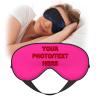 Custom Eye Mask Cover Personalized Blindfold Design Soft Eyeshade with Image Logo Text Sleep Blindfolds for Adult Travel Work Naps Customized Eyes Covers, Deep Pink view 1