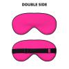 Custom Eye Mask Cover Personalized Blindfold Design Soft Eyeshade with Image Logo Text Sleep Blindfolds for Adult Travel Work Naps Customized Eyes Covers, Deep Pink view 2