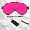 Custom Eye Mask Cover Personalized Blindfold Design Soft Eyeshade with Image Logo Text Sleep Blindfolds for Adult Travel Work Naps Customized Eyes Covers, Deep Pink view 4