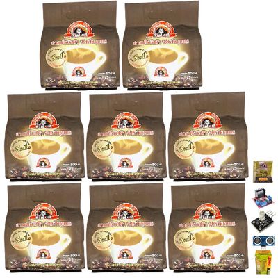 NineLife Basics 25 Sachets/Pack (500g) Thamsing Instant Coffee Mix 3 in 1 Original OTOP Delicious Aroma Snack Roasted Robusta Set 8 No0887896456 By Beautygoodshop [Get Free For You Beauty Gifts], Large
