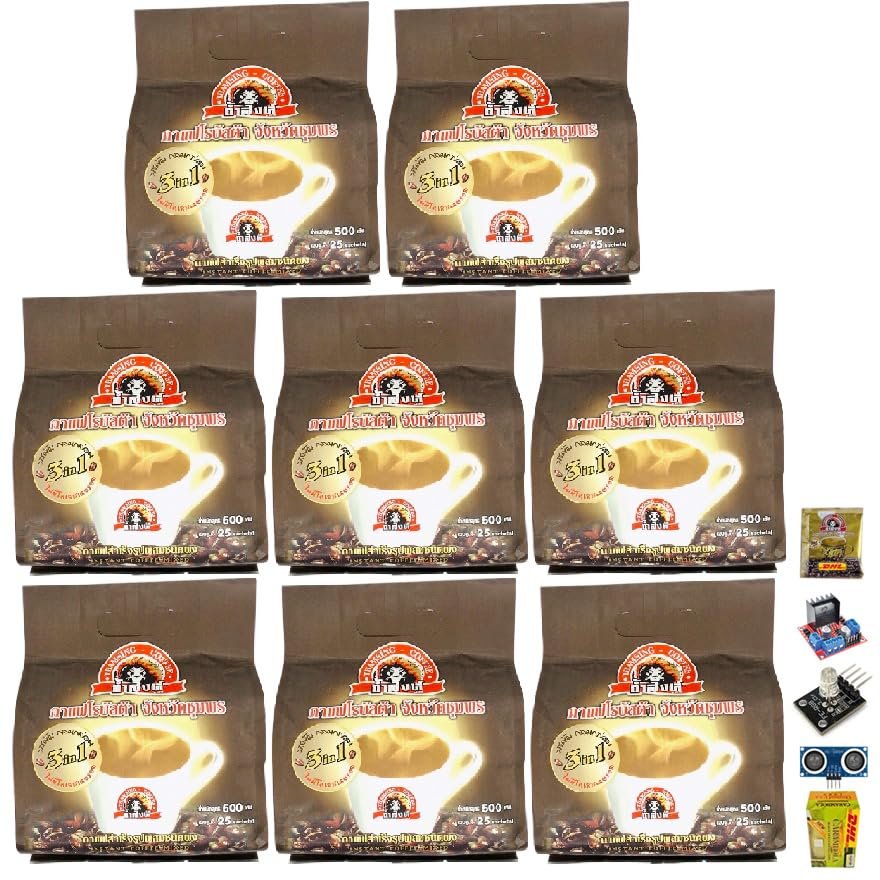 NineLife Basics 25 Sachets/Pack (500g) Thamsing Instant Coffee Mix 3 in 1 Original OTOP Delicious Aroma Snack Roasted Robusta Set 8 No0887896456 By Beautygoodshop [Get Free For You Beauty Gifts], Large