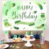 Balterever Pickle Birthday Party Decorations 5 * 3ft Kind of a Big Dill Backdrop Cucumber Pickle Bday Supplies Kind of a Big Dill Banner Fruit Funny Cucumber Party Supplies for Photography Background view 2