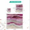 Victoroes Ocean Drawstring Gift Bags 10 Pieces, 5" x 7" Small Abstract Art Beach Gradient Purple Wave Gift Bag Reusable Fabric Wrap Bags for Wedding Party Birthday Christmas Holiday view 4