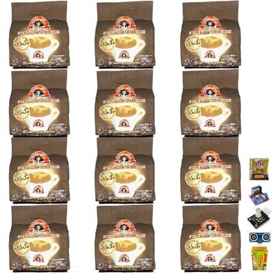 NineLife Basics Thamsing Instant Coffee Mix 3 in 1 Original OTOP Delicious Aroma Snack Roasted Robusta 25 Sachets/Pack (500g) Set 12 No0992892896 By Beautygoodshop [Get Free For You Beauty Gifts], Large