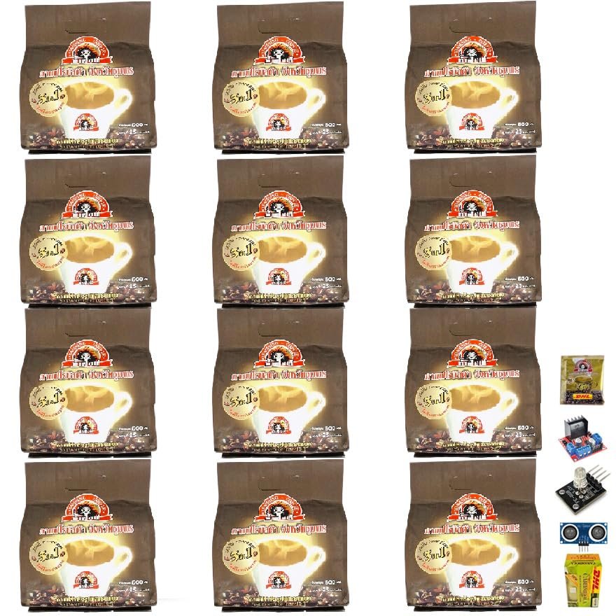 NineLife Basics Thamsing Instant Coffee Mix 3 in 1 Original OTOP Delicious Aroma Snack Roasted Robusta 25 Sachets/Pack (500g) Set 12 No0992892896 By Beautygoodshop [Get Free For You Beauty Gifts], Large