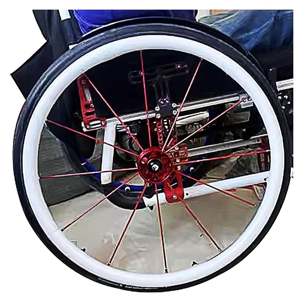 yinjieUS Wheelchair Handrim Covers, Improve Grip and Traction Wheelchair Push Rim Covers, Wheelchair Accessories,Red,24in(White,24in)