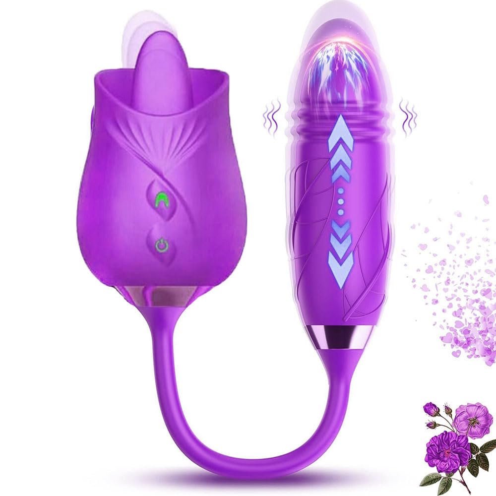 NineLife Basics Summer Newly Upgrade Popular Rose_Toy Handheld Tool for Women Waterproof Function Birthday Party Gifts G034, Purple