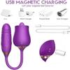 NineLife Basics Summer Newly Upgrade Popular Rose_Toy Handheld Tool for Women Waterproof Function Birthday Party Gifts G034, Purple view 4