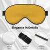 Custom Eye Masks for Sleep Personalized Blindfold Add Your Picture Logo Eyes Mask Blackout Sleeping Cover Adjustable for Women Men Party Play Game Airplane Office Rest, Goldenrod view 4