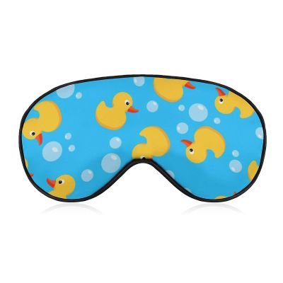 CWECVWE Lightweight Blindfold Yellow Rubber Duck Blocking Light Sleeping Mask for Men Women, Comfortable Eye Cover Blindfold with Adjustable Strap for Travel, Style 18