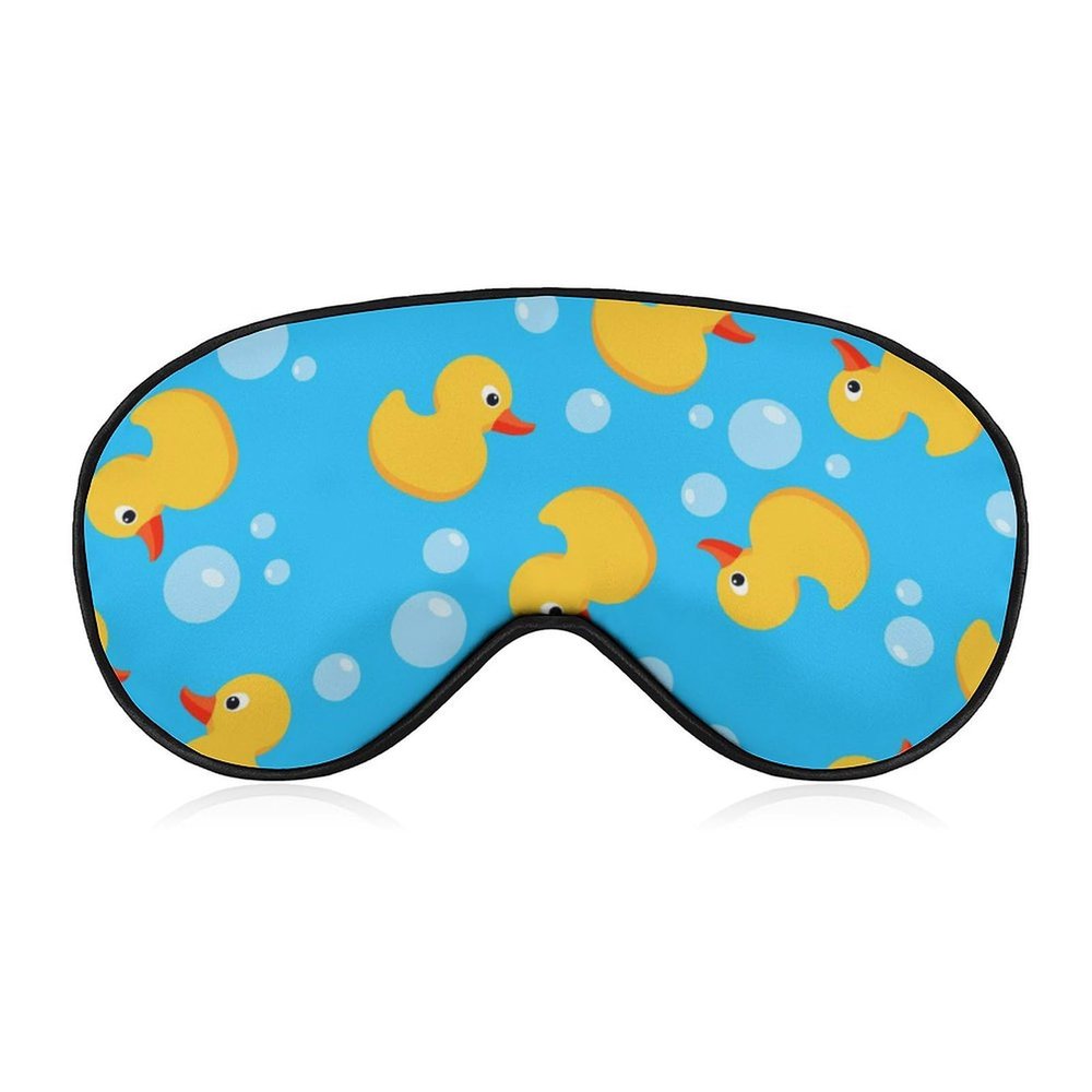 CWECVWE Lightweight Blindfold Yellow Rubber Duck Blocking Light Sleeping Mask for Men Women, Comfortable Eye Cover Blindfold with Adjustable Strap for Travel, Style 18