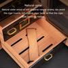 LMFLXOFD Cigar Humidor, Cedar Humidor, Three-Layer Cigar Cabinet with Glass Door, With Thermometer and Humidifier, Can Accommodate 70 Cigars, For Storing and Protection Cigars view 3