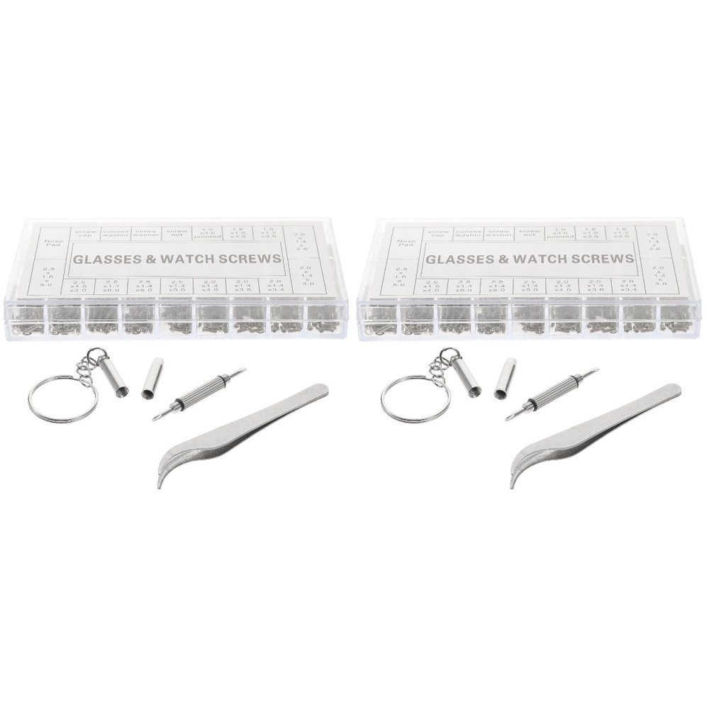 ARTIBETTER Repair Kit Precision Screwdriver Screws Nose Pads Eyeglass Tool for Easy Repairs of Sunglasses and Watches