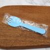 100PCS Disposable Sporks, Individually Packaged Plastic Spork for Cakes, Desserts, Ice Cream, Bread, Fork Spoon for Party, Wedding, Picnics, Buffet (Blue) view 1