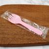100PCS Disposable Sporks, Individually Packaged Plastic Spork for Cakes, Desserts, Ice Cream, Bread, Fork Spoon for Party, Wedding, Picnics, Buffet (Pink) view 1