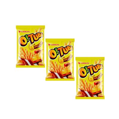 ORION O! Tube Snack Chip Variety Packs - Cheddar Cheese/Sweet Chilli/Jalapeno & Cheese/BBQ/Honey Butter [115g/Flavors] (HONEY BUTTER 3)