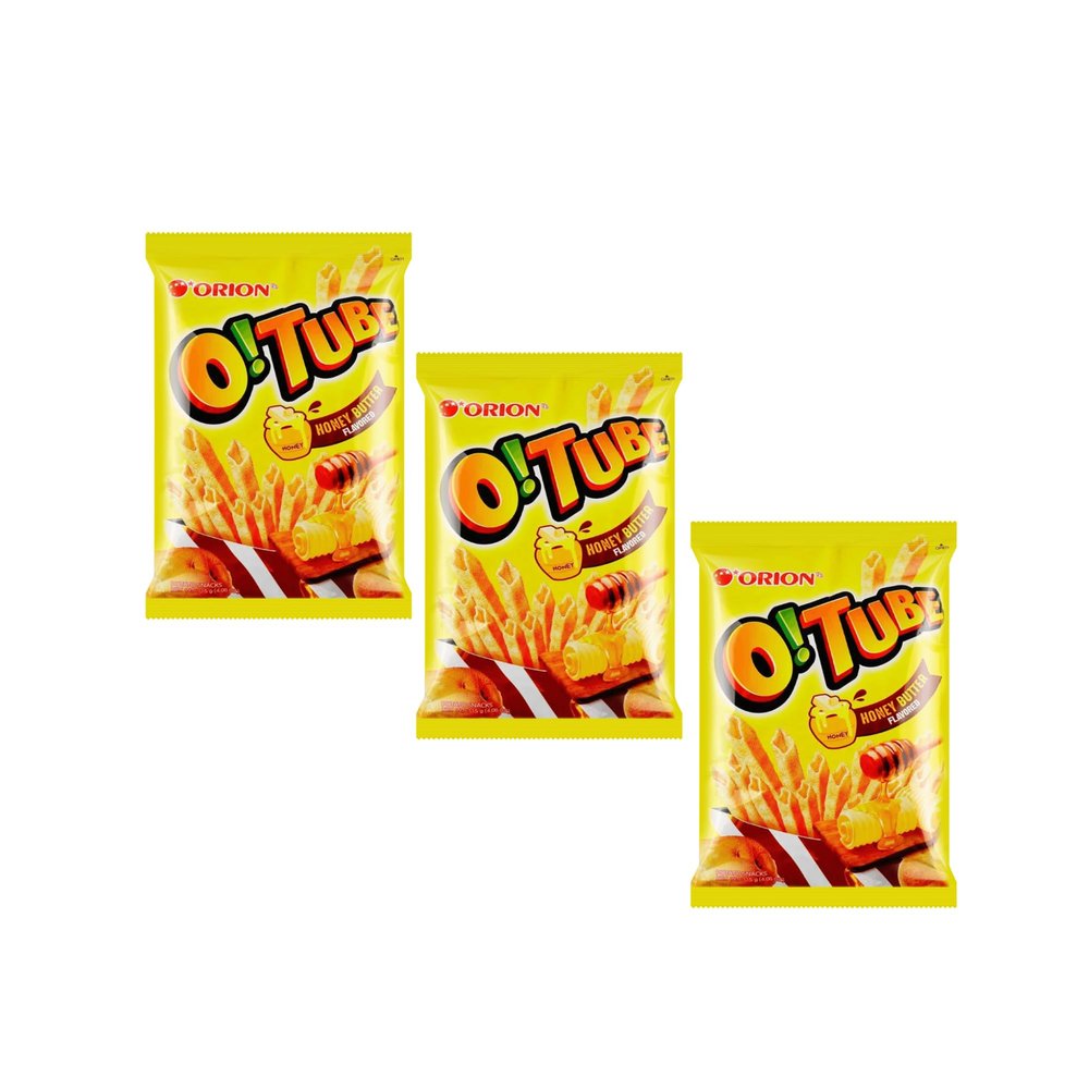ORION O! Tube Snack Chip Variety Packs - Cheddar Cheese/Sweet Chilli/Jalapeno & Cheese/BBQ/Honey Butter [115g/Flavors] (HONEY BUTTER 3)