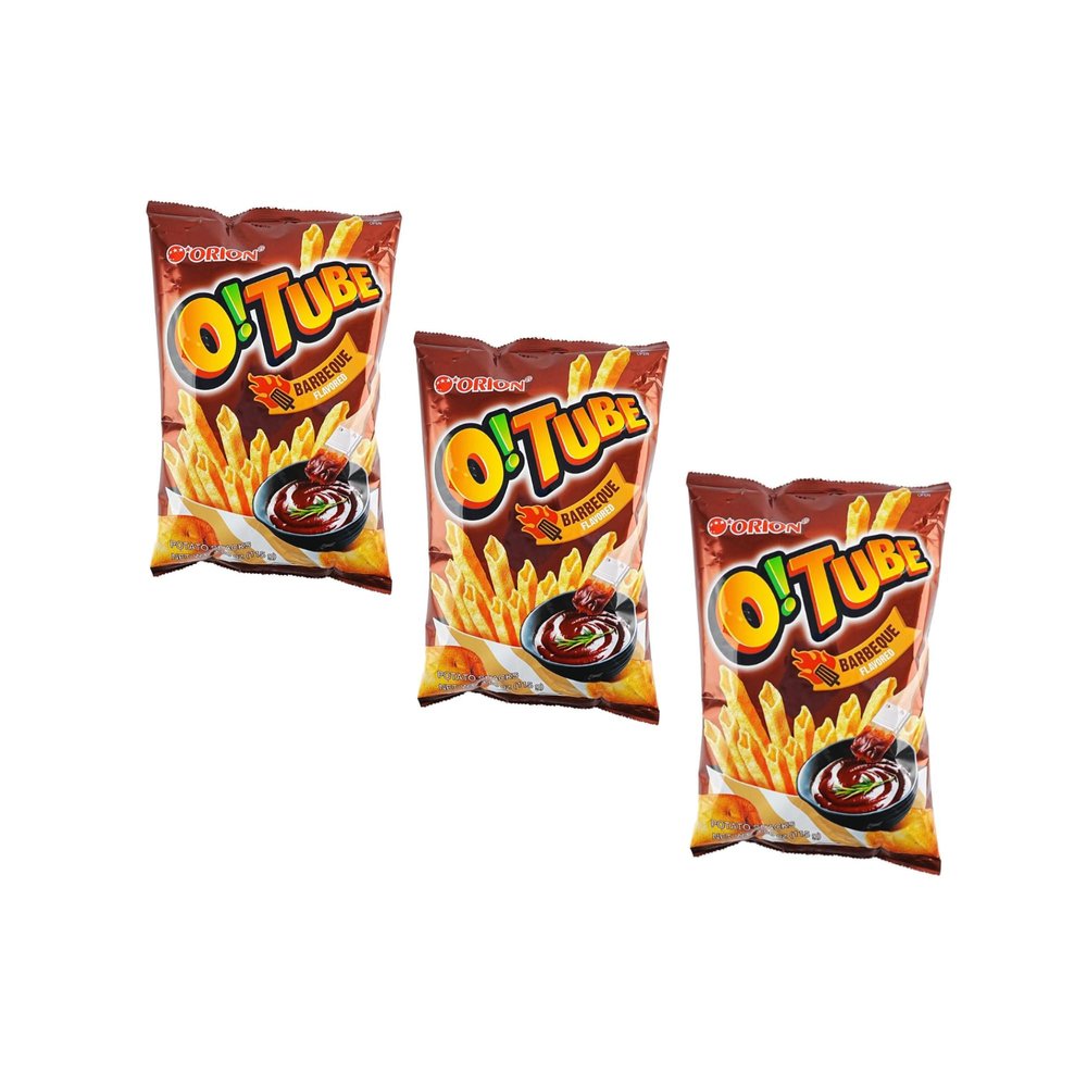 ORION O! Tube Snack Chip Variety Packs - Cheddar Cheese/Sweet Chilli/Jalapeno & Cheese/BBQ/Honey Butter [115g/Flavors] (BBQ 3)
