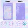 100 Pack Resealable Bags Clear Holographic Bags Smell Proof Packaging Baggies,Mylar Bags for Food Storage,Bags for Small Business,Snack, Cookie, Jewelry Sample, Candy, Gift (Purple, 2.43.9 inch) view 3