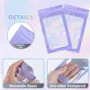 100 Pack Resealable Bags Clear Holographic Bags Smell Proof Packaging Baggies,Mylar Bags for Food Storage,Bags for Small Business,Snack, Cookie, Jewelry Sample, Candy, Gift (Purple, 2.43.9 inch) view 4
