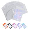 100 Pack Resealable Bags Clear Holographic Bags Smell Proof Packaging Baggies,Mylar Bags for Food Storage,Bags for Small Business,Snack, Cookie, Jewelry Sample, Candy, Gift (White, 2.43.9 inch) view 1