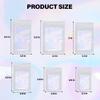 100 Pack Resealable Bags Clear Holographic Bags Smell Proof Packaging Baggies,Mylar Bags for Food Storage,Bags for Small Business,Snack, Cookie, Jewelry Sample, Candy, Gift (White, 2.43.9 inch) view 2