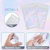 100 Pack Resealable Bags Clear Holographic Bags Smell Proof Packaging Baggies,Mylar Bags for Food Storage,Bags for Small Business,Snack, Cookie, Jewelry Sample, Candy, Gift (White, 2.43.9 inch) view 4