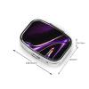 MLMNBVC 2 Pcs Square Pill Box with 2 Compartment Small Pill Organizer Portable Pill Case Vitamin Containers, Travel Essentials 2.2 x 1.6 x 0.7 inches - Elegant Purple High Heels with Lipstick, Black view 3