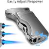 HUZHUAN Cigar Lighter, Refillable Butane Lighter with Cigar Punch, Windproof Portable Lighter, Christmas Birthday Gift (No Fuel Included)(Yellow) view 3