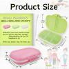 18 Pack Travel Pill Boxes Bulk Small Pill Case Portable Pill Organizer 8 Compartments Pill Box Dispenser Daily Vitamin Jewelry Organizer Travel Must Haveswith(3 Colors with 192 Pcs Labels) view 2
