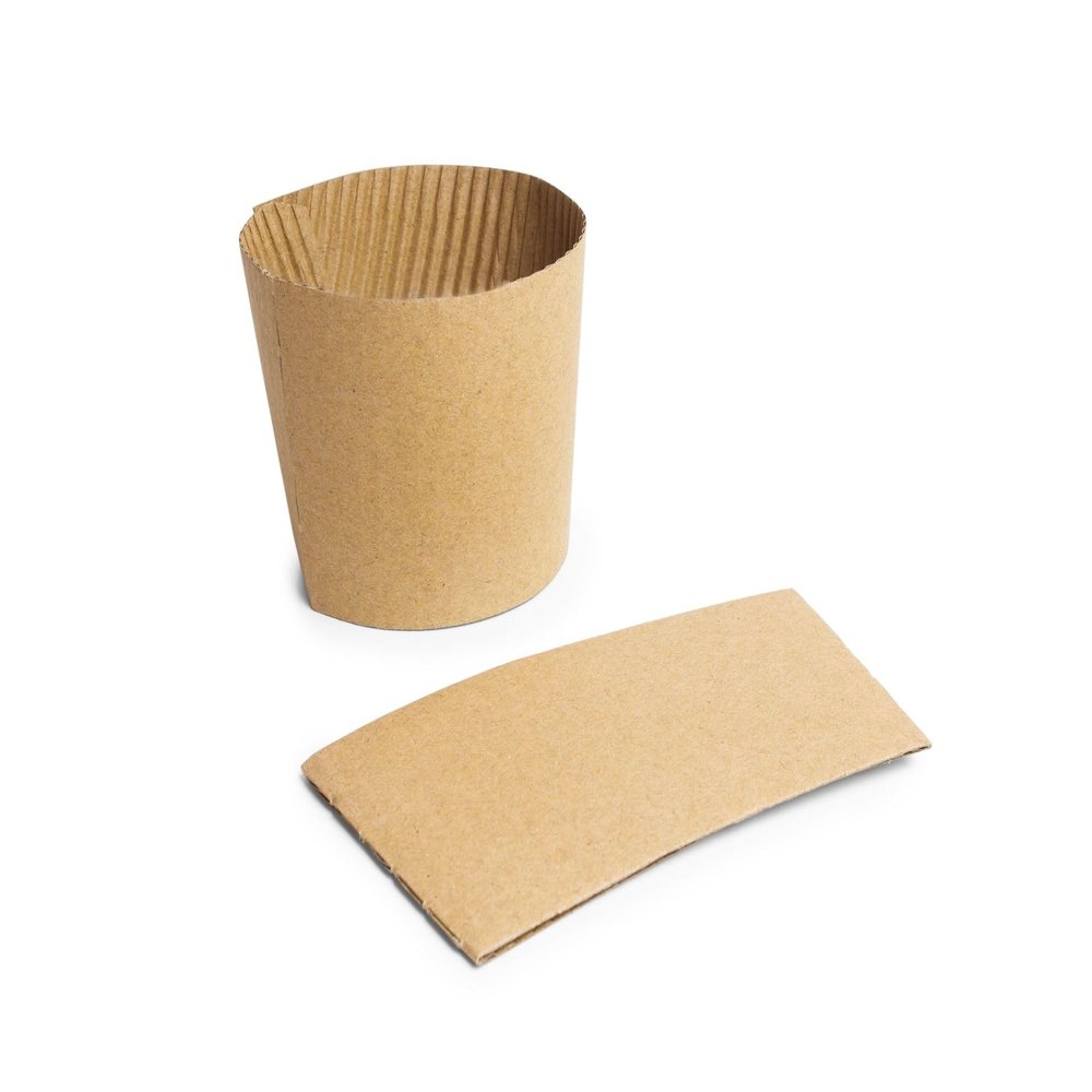 Vegware Compostable Coffee Sleeves, Large, Case Of 1000, Fits Our 89-Series Hot Cups, Made From Sustainably Sourced Kraft Board