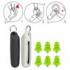 3 Pairs Noise Cancelling Ear Plugs, Sound Insulation, Reduce Noise for Sleep, Swimming Earplug, Waterproof, Reusable, Silicone, Green, with Storage Box view 3