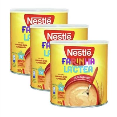 Farinha Lctea Brasileira Nestl 360g | Pack 3x360g | A original do Brasil | Brazil in Texas Bundle