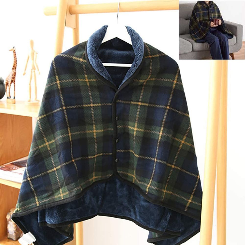 CYHTFGSK Winter Wheelchair Blanket, Wheelchair Scarf, Multipurpose Cape Blanket, Thickening Scarf for Old Men, Wheelchair, Warm Lap Blankets, Keep Cover for Patients, Elders, Cold Weather