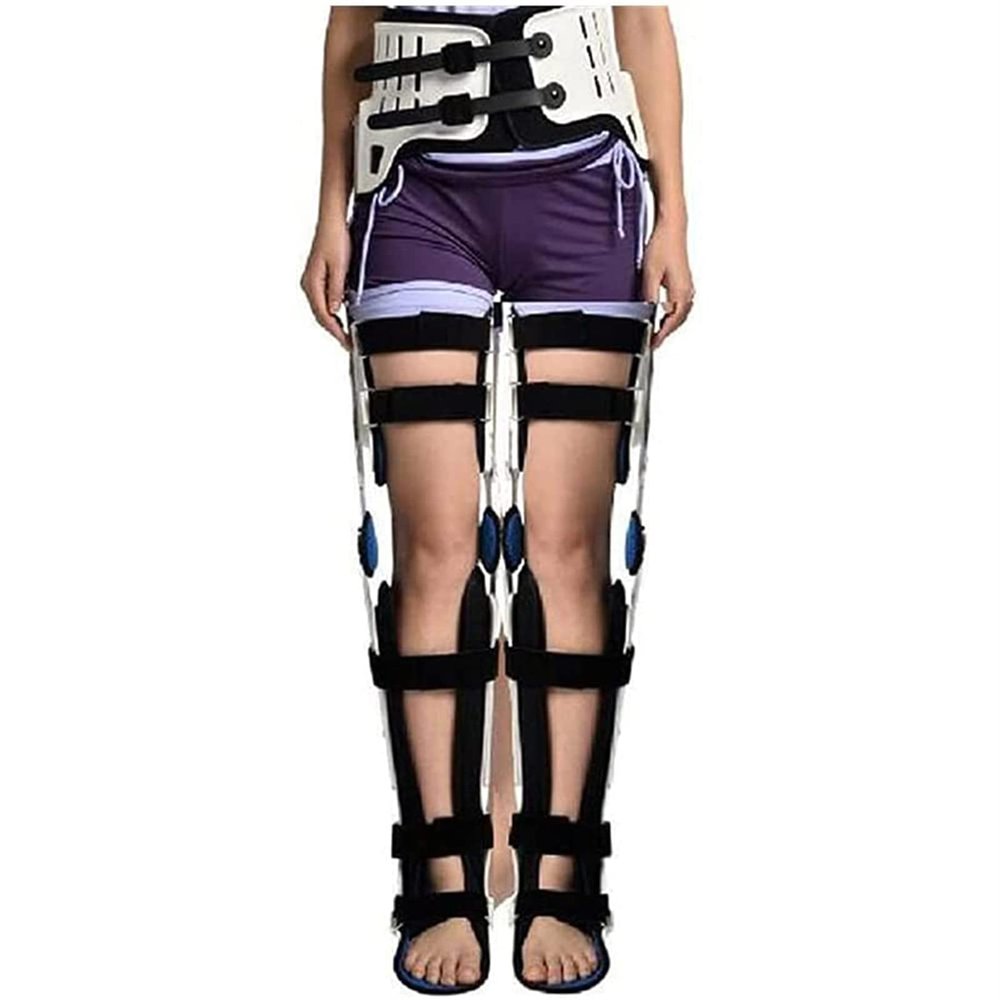 CYHTFGSK Knee Ankle Foot Orthosis Brace, Hip Knee Ankle Foot Orthosis Leg Fracture, Hip Walking Fixed with Walking Boots Brace Knee Surgery for Women and Men
