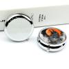 Round Pill Box with Mirror 3 Compartments Pill Organizer Portable Small Pill Case Weekly Crow Opens His Mouth Medecine Case for Purse, Pocket, Travel, Vitamin, Supplements view 4