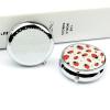 Round Pill Box with Mirror 3 Compartments Pill Organizer Portable Small Pill Case Weekly Ladybugs Pattern Infinite Speckled Medecine Case for Purse, Pocket, Travel, Vitamin, Supplements view 4
