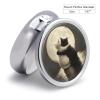 BTCOWZRV Round Pill Box with Mirror 3 Compartments Pill Organizer Portable Small Pill Case Weekly Cat Hugging in Water Medecine Case for Purse, Pocket, Travel, Vitamin, Supplements, Silver view 2