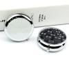 Round Pill Box with Mirror 3 Compartments Pill Organizer Portable Small Pill Case Weekly Big Eyes Cat Medecine Case for Purse, Pocket, Travel, Vitamin, Supplements view 4